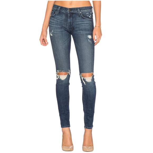 Ksubi Jeans Ksubi Dark Wash Jane Cut Out Knee Distressing Skinny